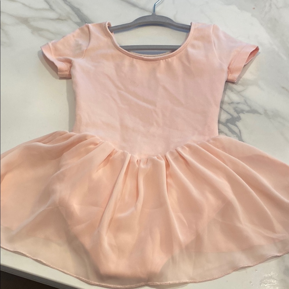 Bloch dance Tiffany short sleeve leotard with attached skirt.